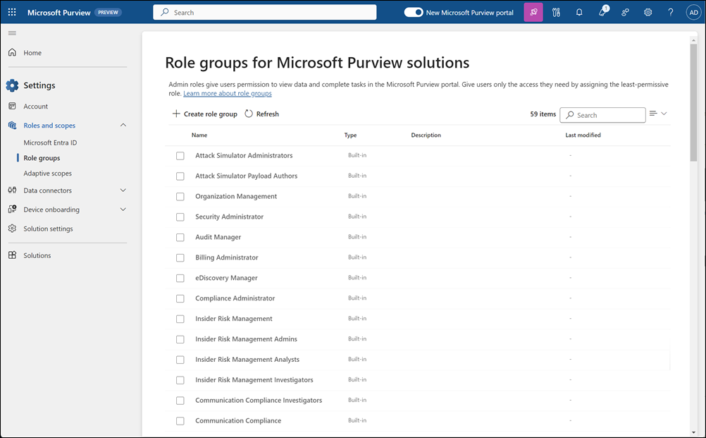Comparison table: Default Microsoft Roles vs NPS Governance Model for Admin Access
